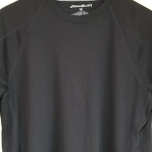 Eddie Bauer Shirt Mens Medium Black Short Sleeve Performance Athletic Tee Top